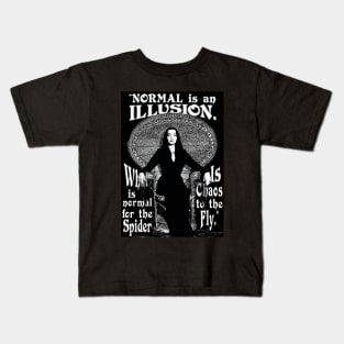 Morticia Addams - "Normal Is An Illusion..." Kids T-Shirt